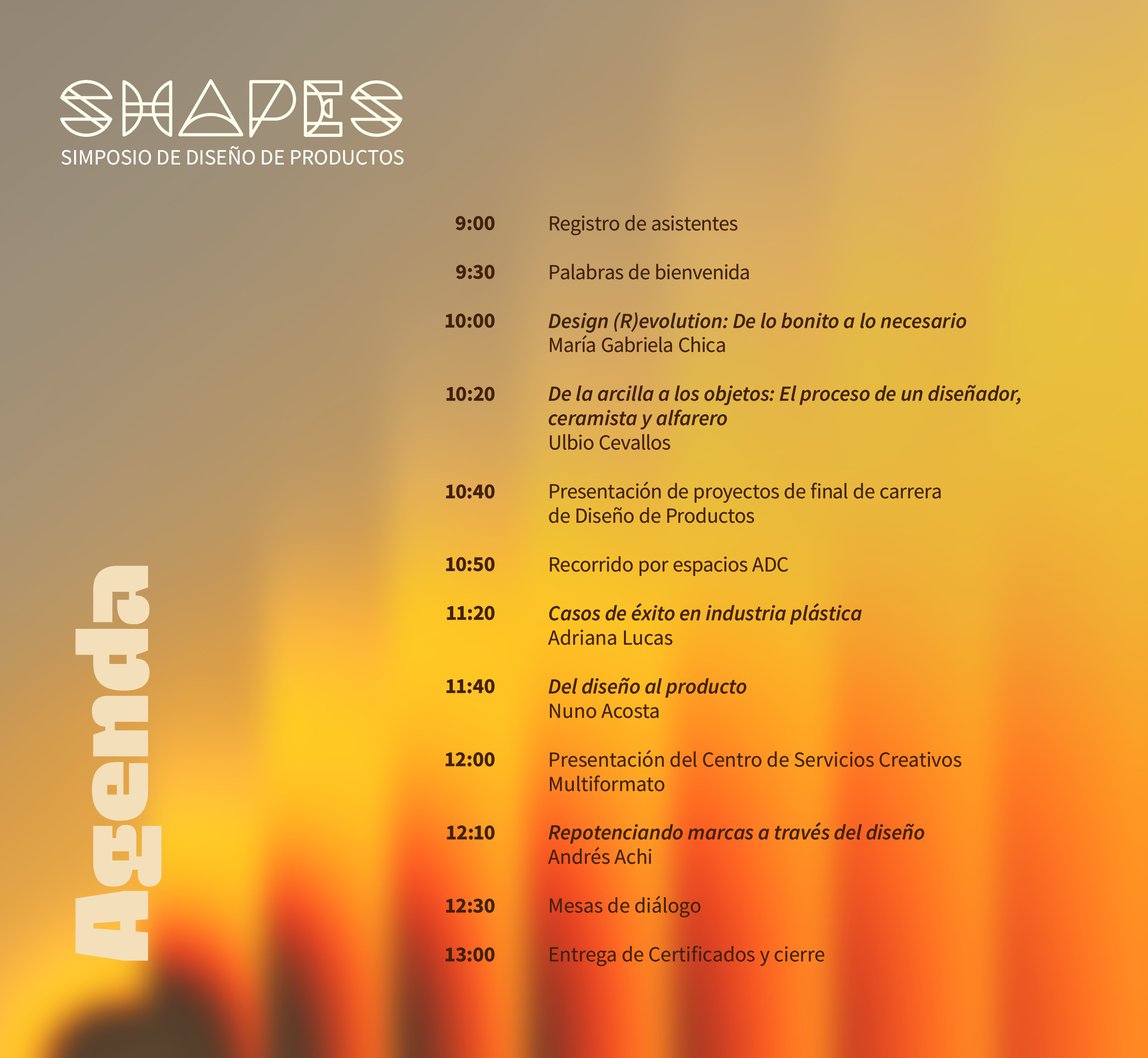 AGENDA SHAPES FADCOM ESPOL